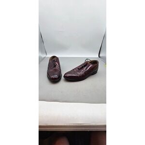 Hanover MasterFlex Mens Burgundy Leather Wingtip Oxford Brogue Dress Shoes USA